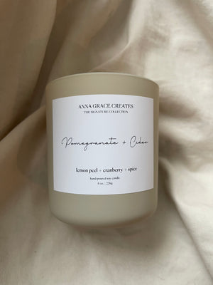 Open image in slideshow, POMEGRANATE + CIDER CANDLE
