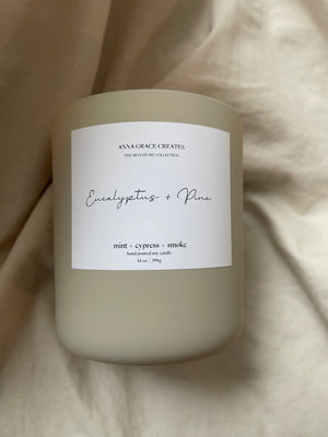 Open image in slideshow, EUCALYPTUS + PINE CANDLE
